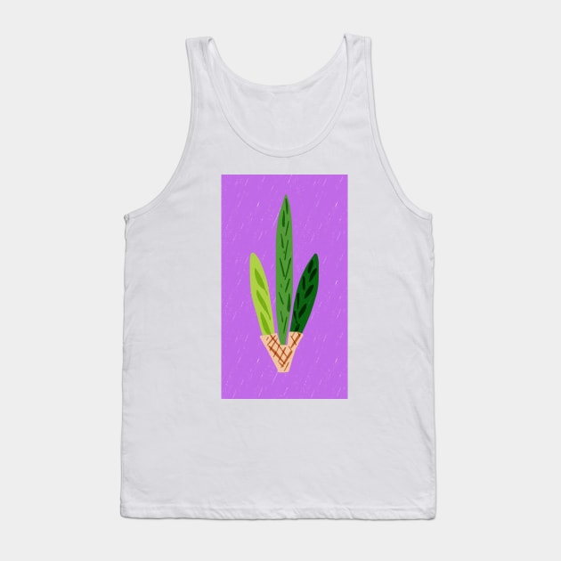 Lulav Lilac Print Tank Top by TillaCrowne